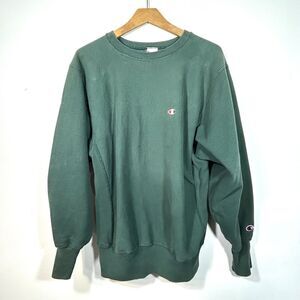 Vintage 90s Champion Sweatshirt Mens M Green C Logo